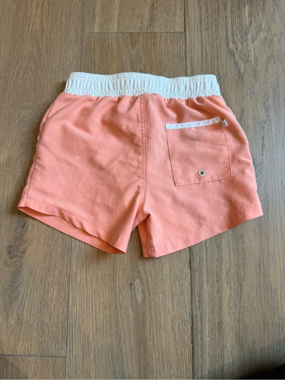 Minnow Kids Coral Swim Shorts with White Waistband 7/8yr